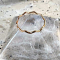 14K Gold Filled Wavy Stacking Ring Size 6.25