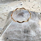 14K Gold Filled Wavy Stacking Ring Size 6.25