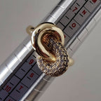 14K Gold Filled Knot Bypass Ring Adjustable Size 6-9