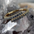 14K Gold Filled Double Row Crossover Ring Size 6