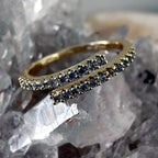 14K Gold Filled Double Row Crossover Ring Size 6