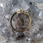 14K Gold Filled Heart Bypass Statement Ring Size 7