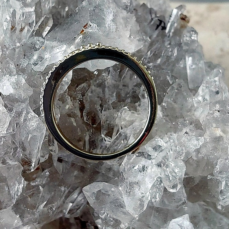14K Gold Filled Double Band Heart Ring Size 6