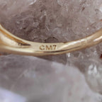 Gold Filled CZ Leaf Crossover Ring Size 6.5