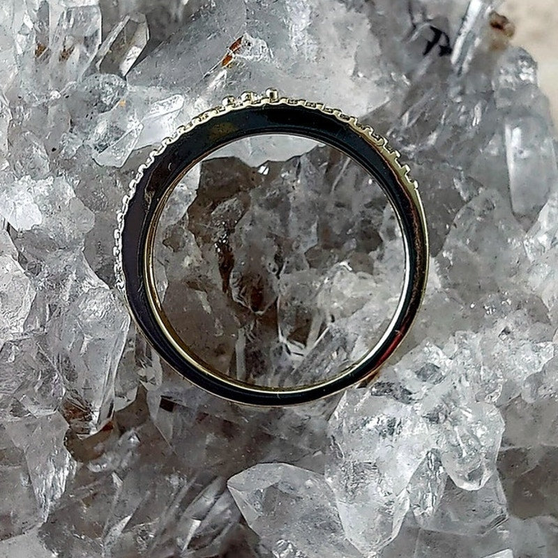 14K Gold Filled Double Band Heart Ring Size 6