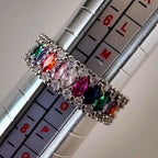 14K White Gold Filled Rainbow Eternity Ring Size 7