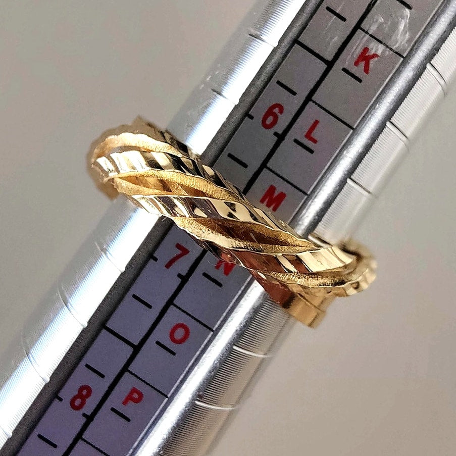 14K Gold Filled Statement Ring Adjustable Size 6-9