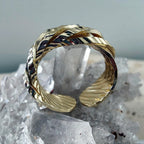 14K Gold Filled Statement Ring Adjustable Size 6-9