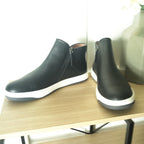Linea Paolo Felicia Leather Wedge Booties 10