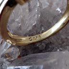 Gold Filled Round Solitaire Ring Size 6