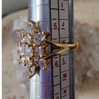 Gold Filled Triple VVS Starburst Ring  Size 5.5