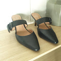 Linea Paolo Cynthia Black Buckle Heels 10