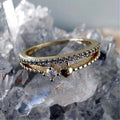 14K Gold Filled Double Band Heart Ring Size 6