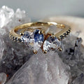14K Gold Filled Heart Bypass Statement Ring Size 7
