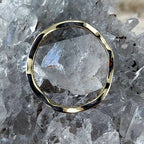 14K Gold Filled Wavy Pavé Band Ring Size 6.25