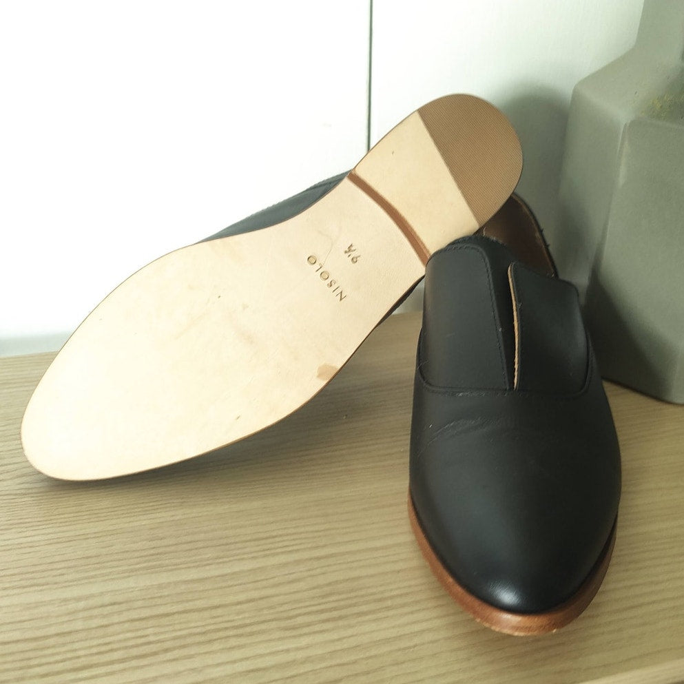 Nisolo Ellie Black Leather Oxford 9.5