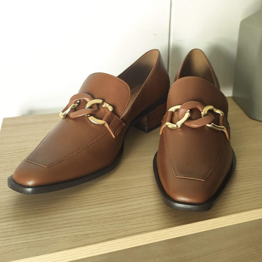 Linea Paolo Chrystie Cognac Loafers 9.5