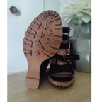 Linea Paolo Wisteria Black Wedges Size 10