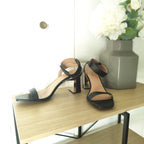 Linea Paolo Emmie Black Heel Sandals 9.5