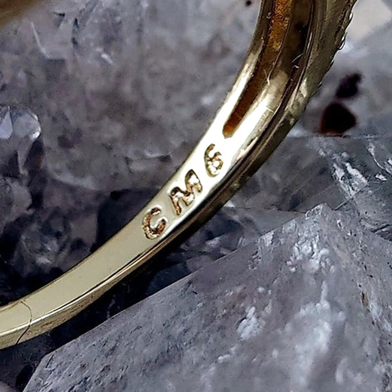 14K Gold Filled Double Band Heart Ring Size 6
