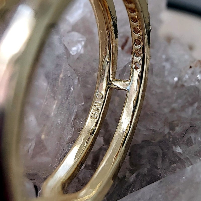 Gold Filled Infinity Crossover Ring Size 5.75