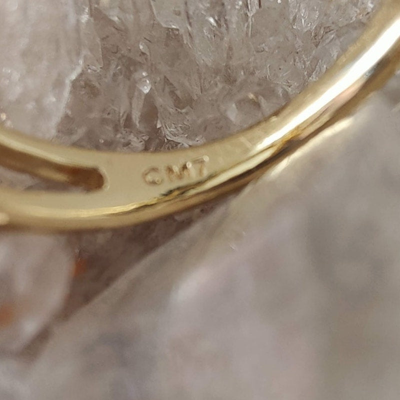 14K Gold Filled Double Band Statement Ring Size 7