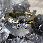 Gold Filled Round Solitaire Ring Size 6