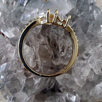 14K Gold Filled Heart Bypass Statement Ring Size 7
