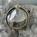 14K Gold Filled Double Band Statement Ring Size 7