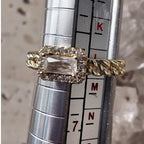 Gold Filled Halo Statement Ring Size 6