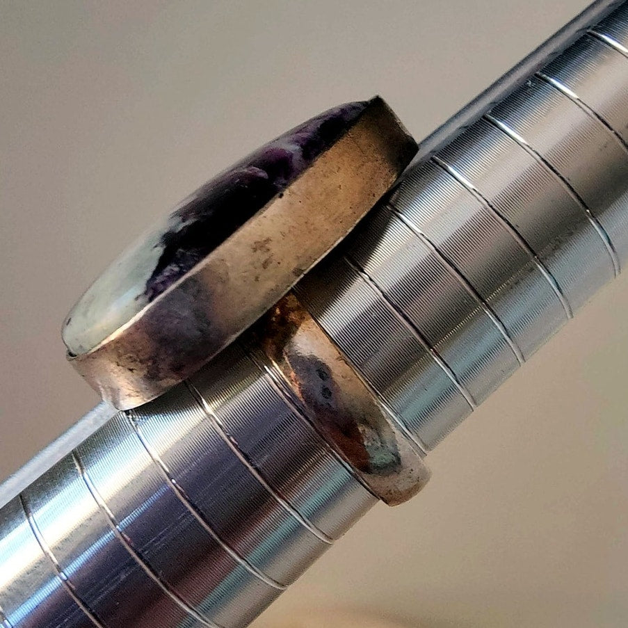 Sterling Silver Tiffany Stone Ring Size 9