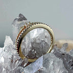 14K Gold Filled Double Band Heart Ring Size 6
