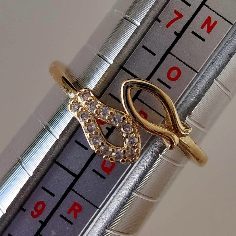 14K Gold Filled Christian Fish Ring Size 7.5