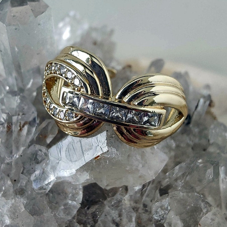 14K Gold Filled Knot Statement Ring Adjustable