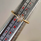 14K Gold Filled Solitaire Ring Size 5.75