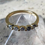 Gold Filled Triple VVS Five Stone Ring Size 7