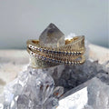 14K Gold Filled Crisscross Statement Ring Size 7