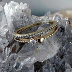 14K Gold Filled Double Band Heart Ring Size 6