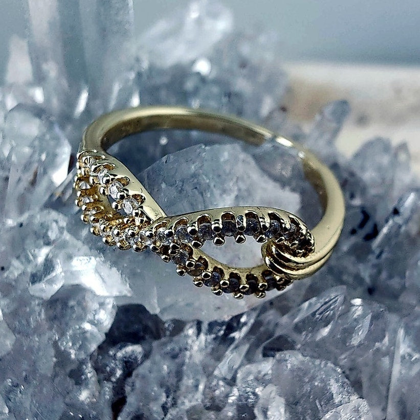 Gold Filled Infinity CZ Ring Size 8